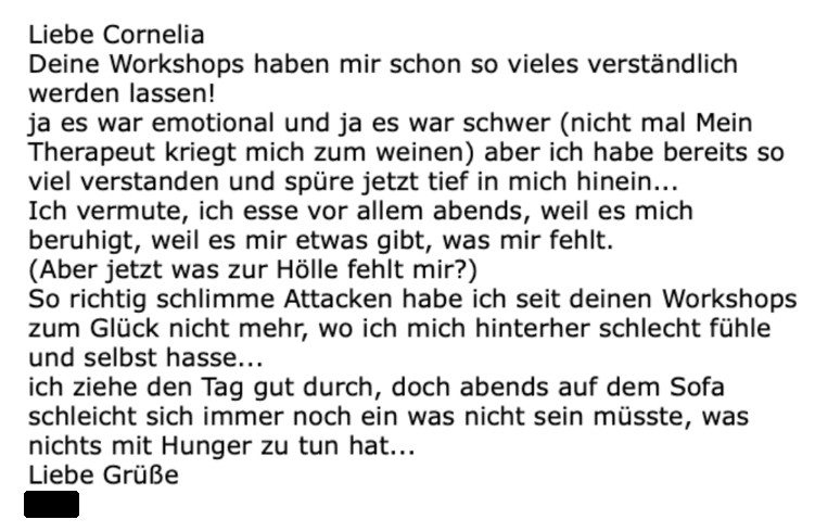 Feedback einer Teilnehmerin