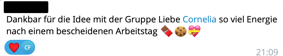 Feedback einer Teilnehmerin