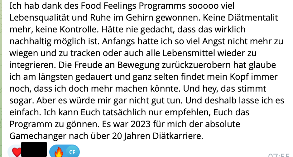 Feedback einer Teilnehmerin