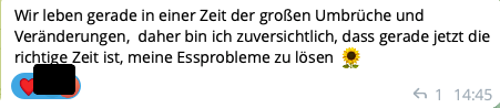 Feedback einer Teilnehmerin