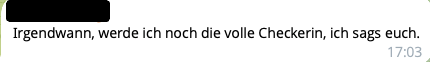 Feedback einer Teilnehmerin