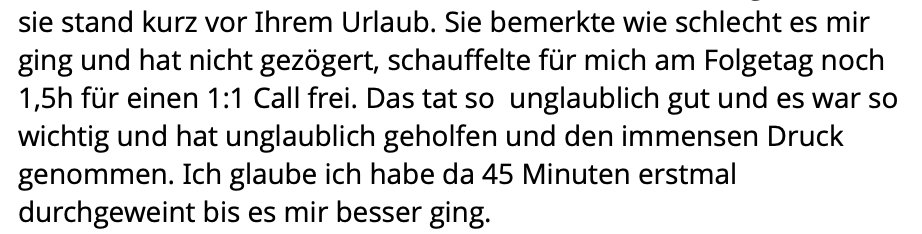 Feedback einer Teilnehmerin