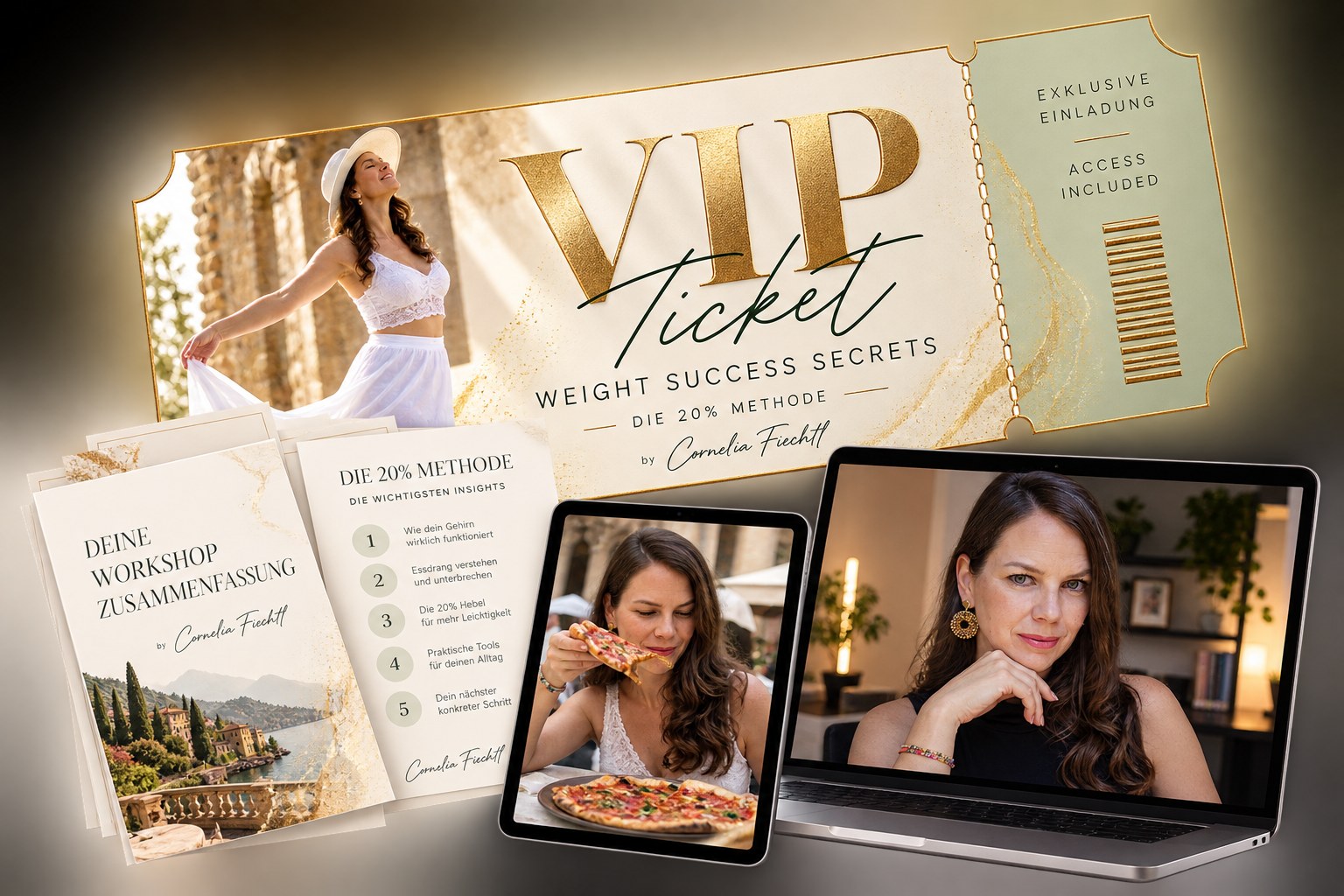VIP-Ticket Weight Success Secrets mit Zusammenfassung, Aufzeichnung und Live-Call mit Cornelia Fiechtl