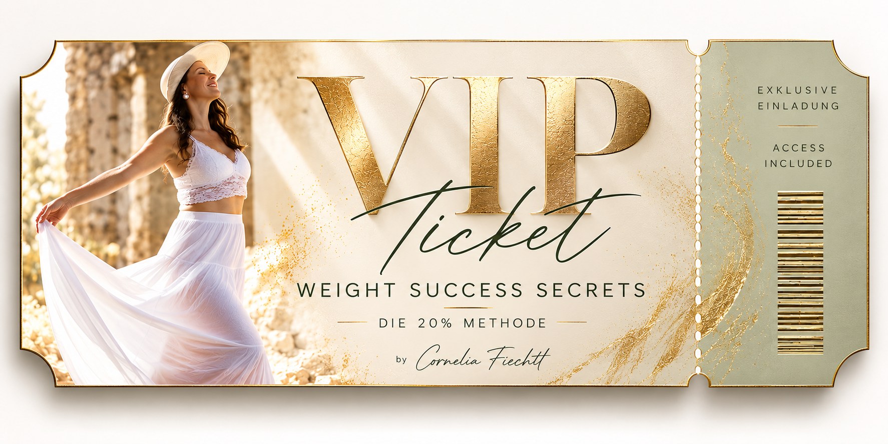 VIP-Ticket Weight Success Secrets, Die 20% Methode, by Cornelia Fiechtl